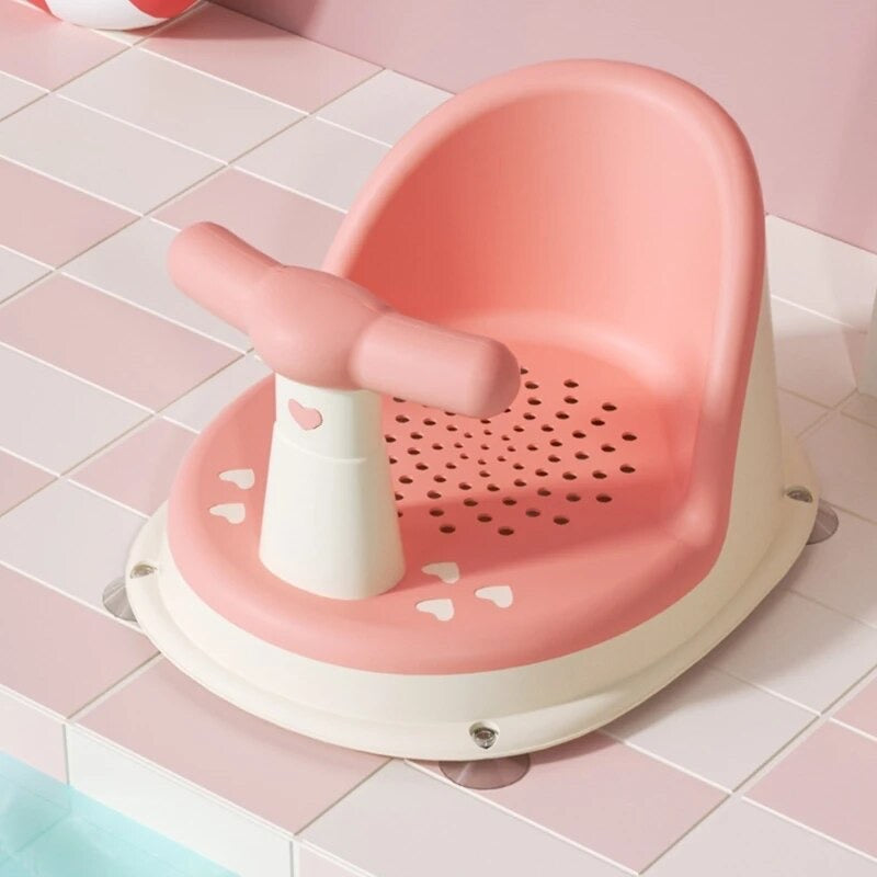 Bath Chair for Boys and Girls: Child Bath Seat, Perforated Bathtub Seat, Portable Shower Bench